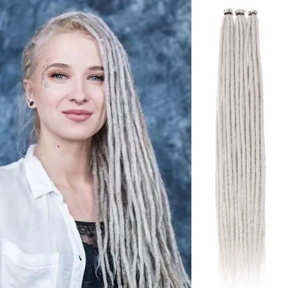 ZRQ Grey Synthetic Dreadlocks Crochet Dreads Boho Style Fake Dreads Synthetic - Picture 4 of 9